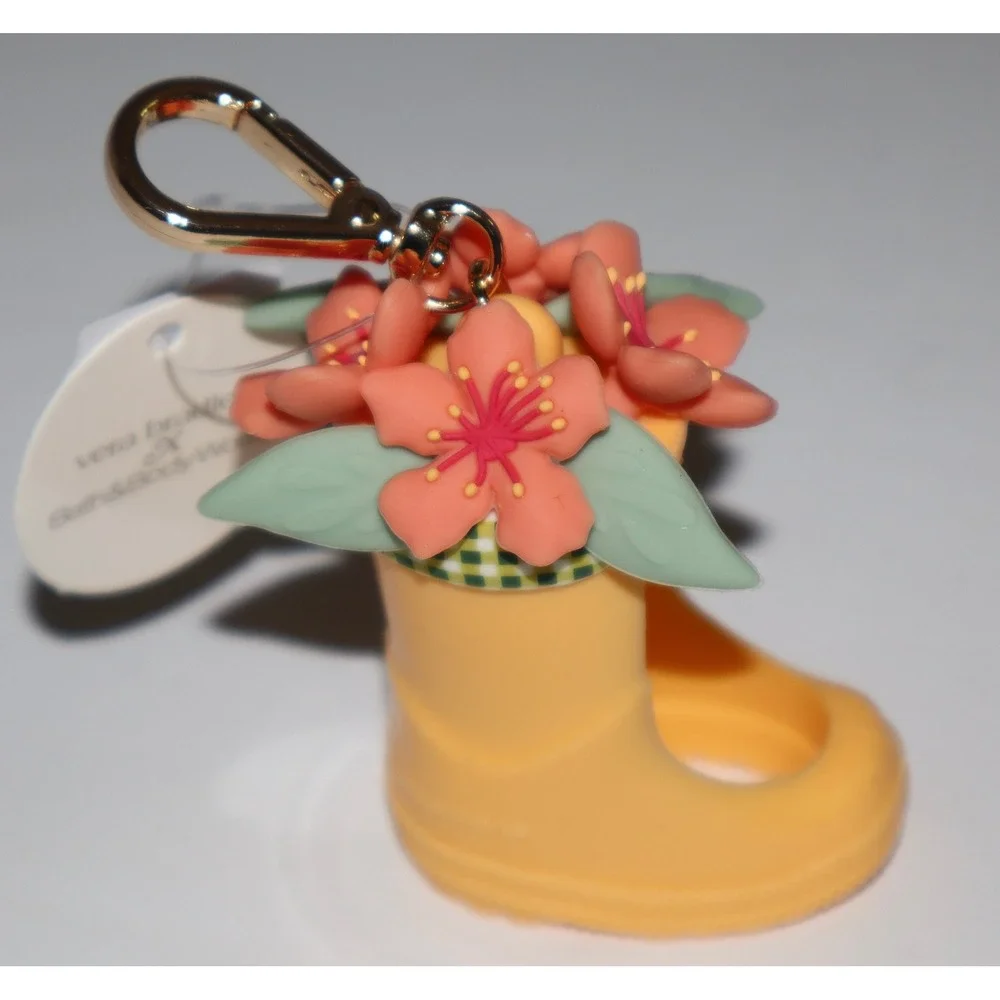 Vera Bradley x Bath & Body Works Yellow Rain Boot Flower PocketBac Holder NWT - Picture 3 of 9